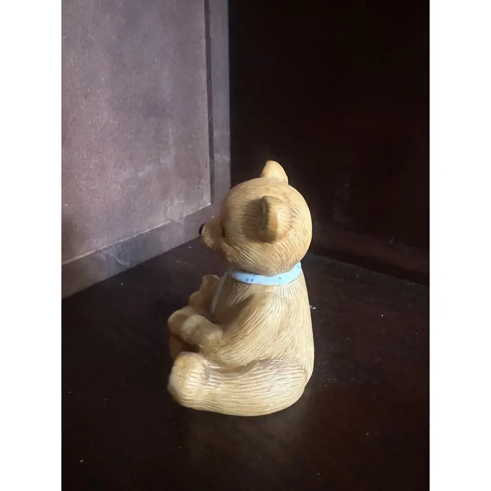 Vintage Homco Taiwan Teddy Bear Ceramic Figurine Collectible Decor